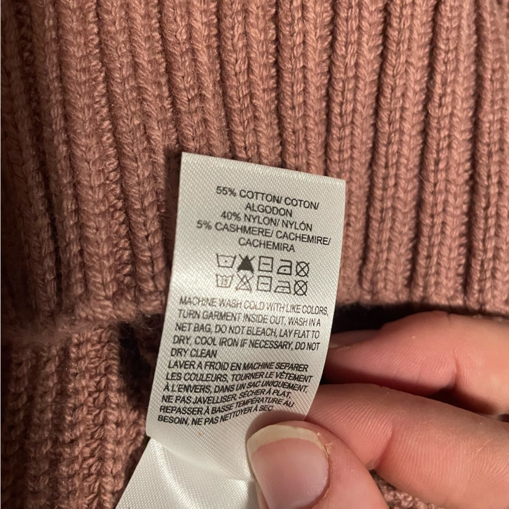 Lucky Brand Notch V-Neck Sweater Burlwood Women’s XS Oversized Knit Cozy Warm - Picture 6 of 7